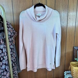 Calvin Klein Pink Cowl Neck‎ Knit Sweater – Size Small